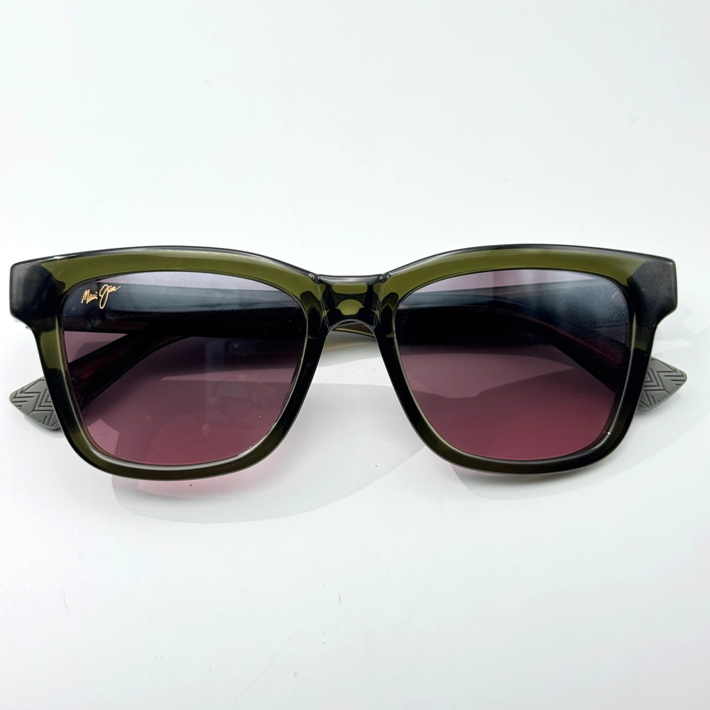 Maui Jim Sunglasses Hanohano STG-SG MJ644-15 Green Square Gradient Polarized